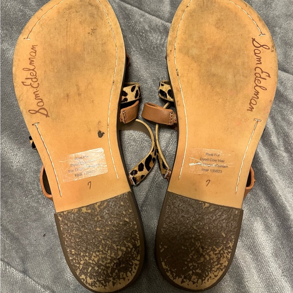 Sam Edelman Giana Sandal Animal Print, Size 7, EUC - Picture 6 of 9